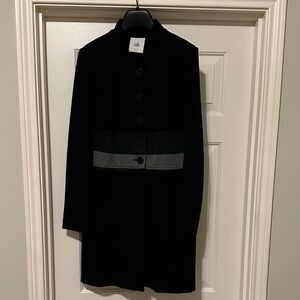 CAbi Black and Gray Button-Up convertible Coat